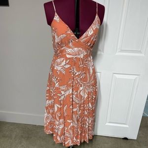 Wild fable spaghetti strap summer dress - coral/white